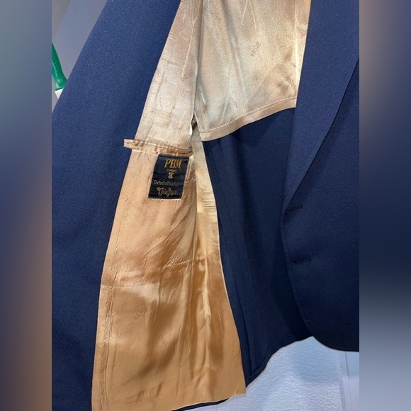 VTG Izod Lacoste Blazer Men's Blue Gold Buttons Single Breasted - Picture 6 of 12